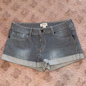Forever 21 Pinstripe Jean Shorts